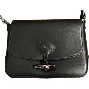 Longchamp Leather Crossbody Bag Womens One Size Black